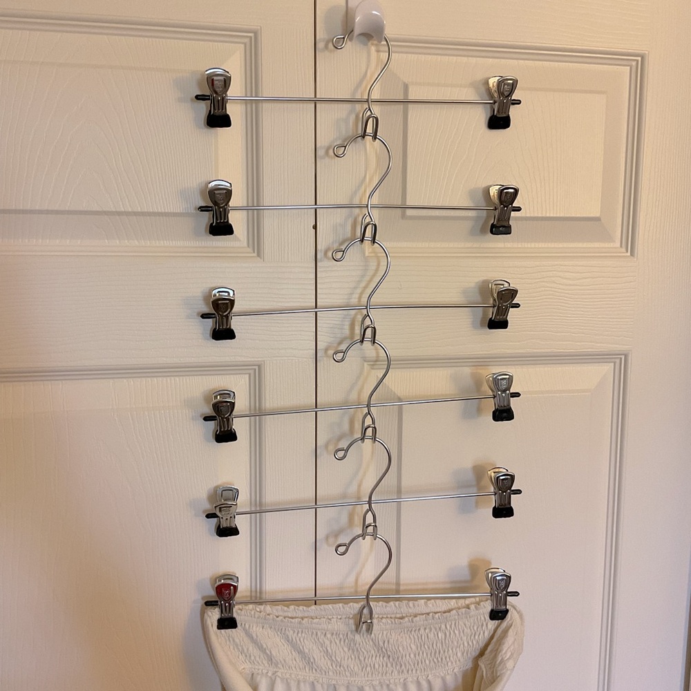 10 Space saver adj. Hangers for skirts/slacks & more